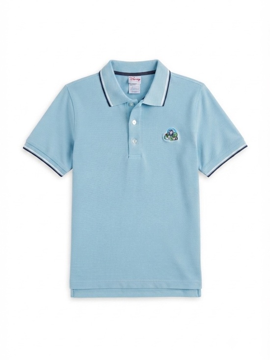 Disney Other - Disney Light Blue Mens Polo Contrast Trim and Embroidered Buzz Lightyear | Large